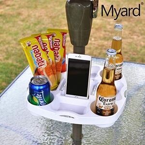 Myard Umbrella Table Tray 15 Inches for Beach, Patio, Garden, Swimming Pool